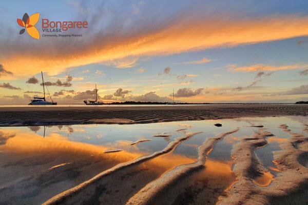 Sunset after shopping at Bribie Island's Bongaree Village precinct.